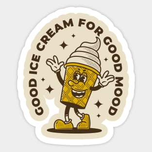 Good ice cream for good mood Sticker